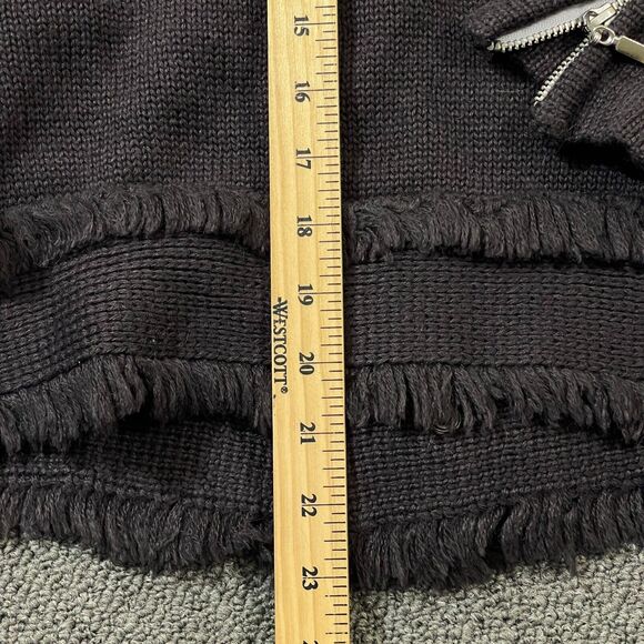 Cold As Ice Winter Sweater Womens S Gray Acrylic Wool Knit Full Zip Holiday - Picture 9 of 11